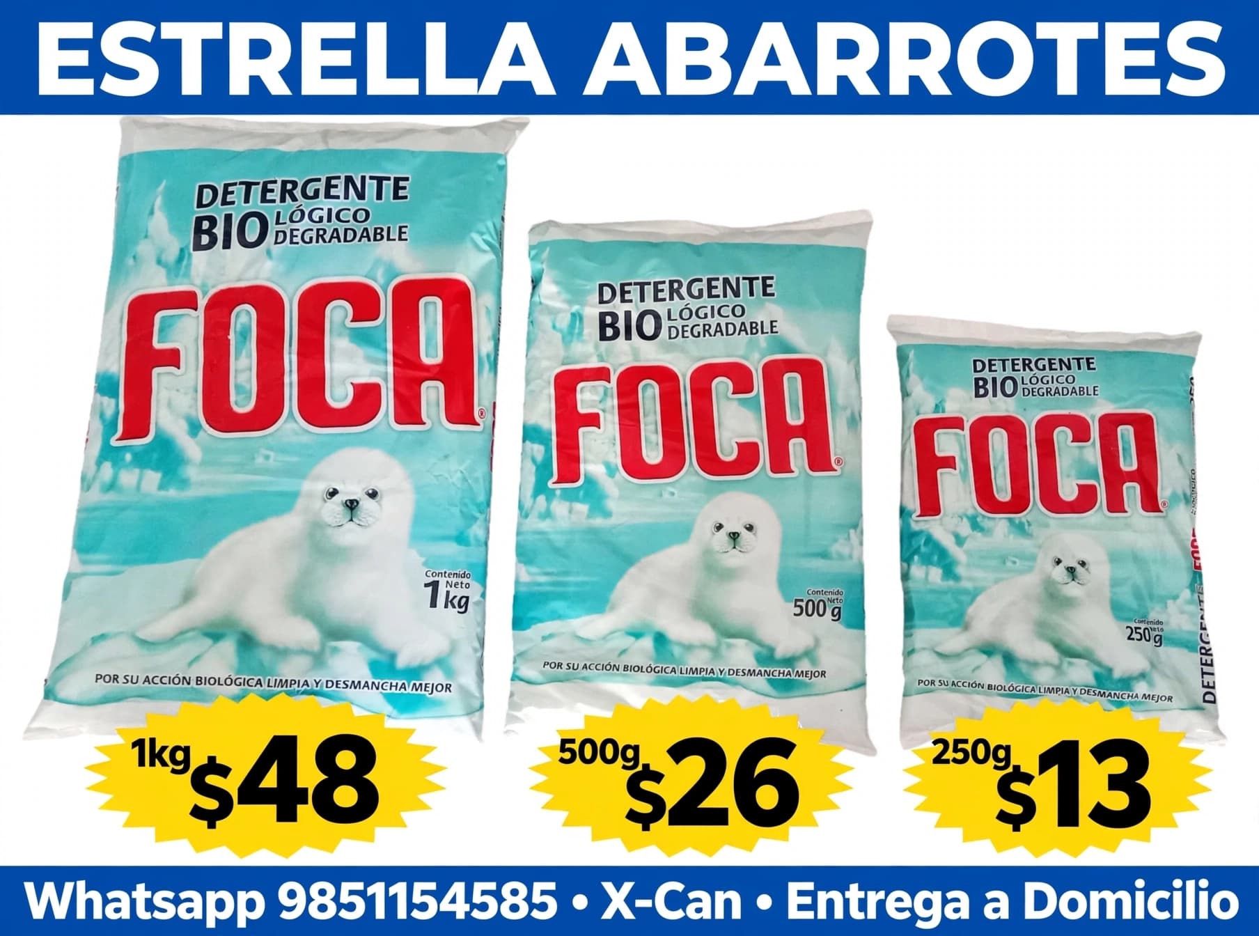 Detergente polvo foca